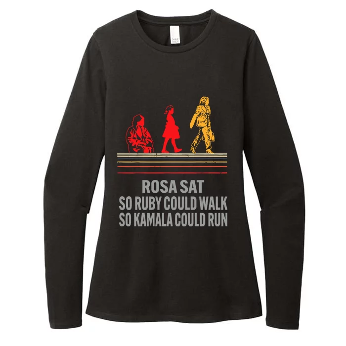 Rosa Sat So Ruby Could Walk So Kamala Could Run Womens CVC Long Sleeve Shirt