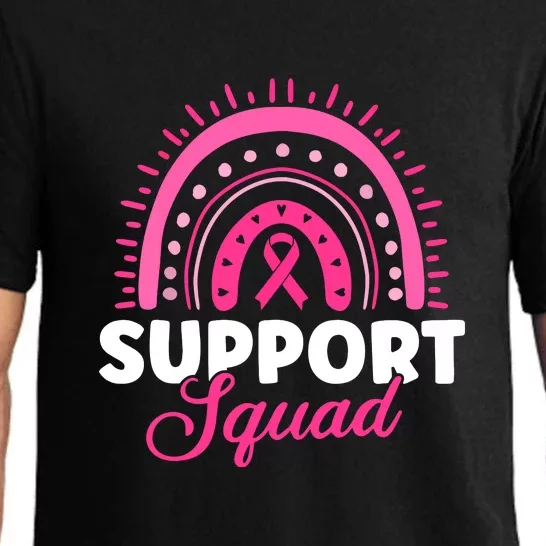 Rainbow Support Squad Breast Cancer Warrior Gift Pajama Set