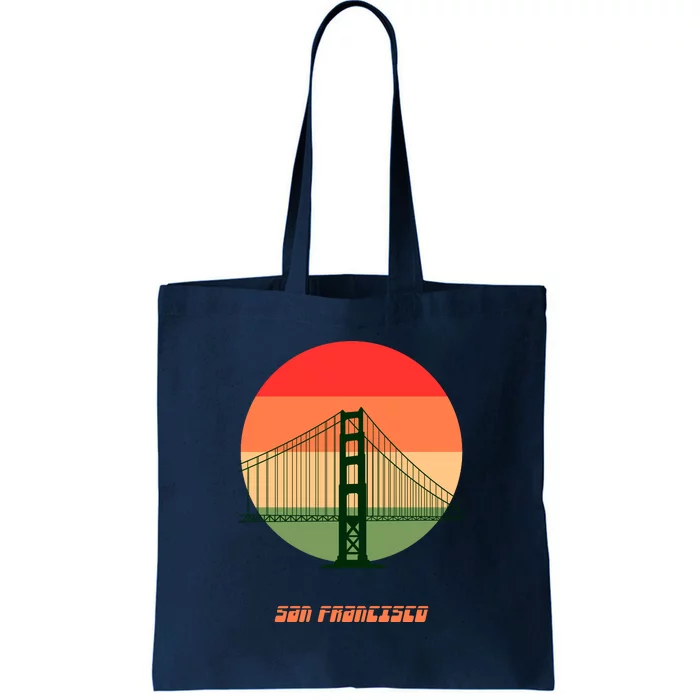 Retro Sun San Francisco Tote Bag