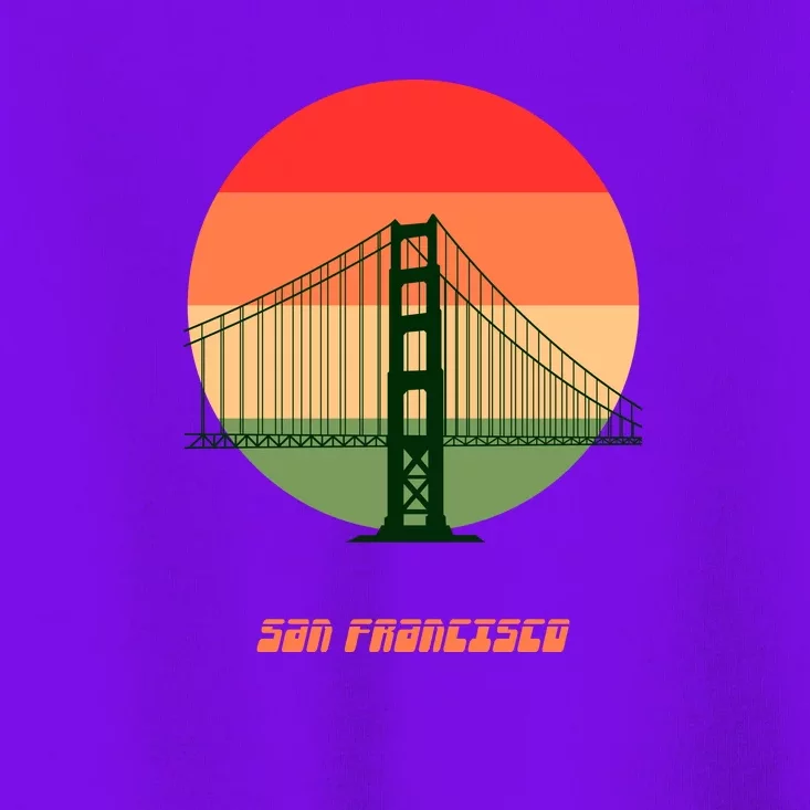 Retro Sun San Francisco Toddler T-Shirt