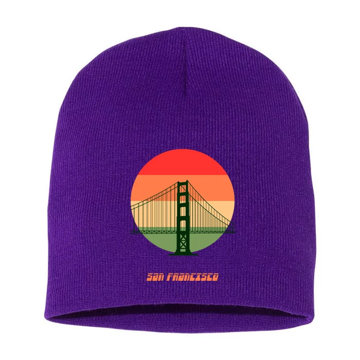 Retro Sun San Francisco Short Acrylic Beanie