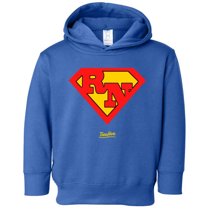 Rn Superhero Super Rn Super Nurse Great Gift Toddler Hoodie