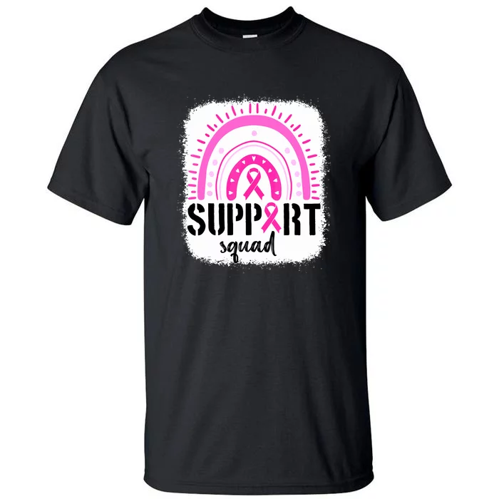 Rainbow Support Squad Breast Cancer Awareness Survivor Pink Ribbon Tall T-Shirt