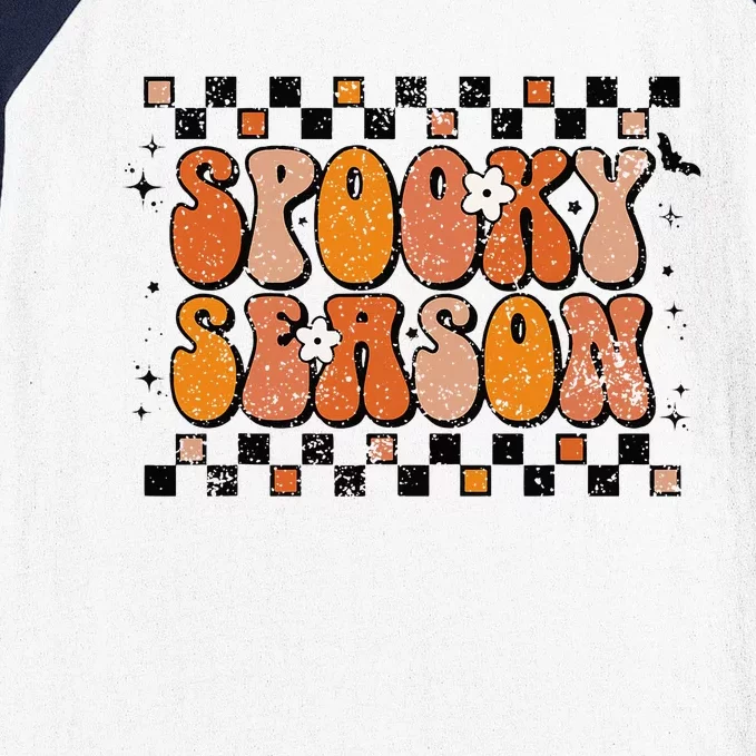 Retro Spooky Season Halloween Preppy Witch Baseball Sleeve Shirt