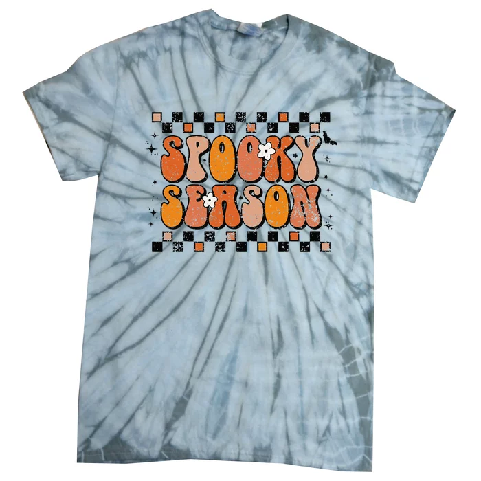 Retro Spooky Season Halloween Preppy Witch Tie-Dye T-Shirt