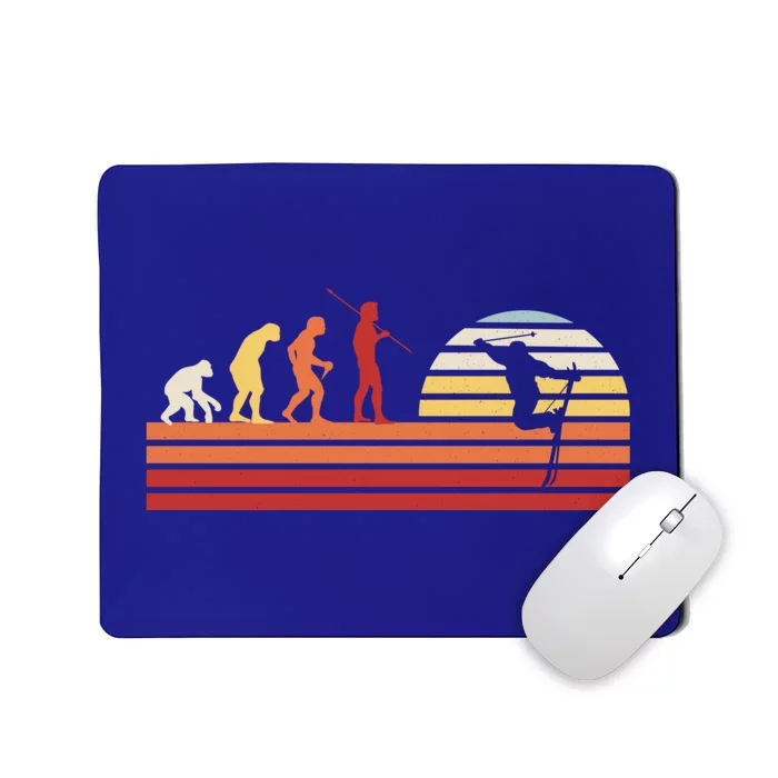 Retro Skiing Skier Mountains Gift Vintage Skiing Skier Funny Gift Mousepad