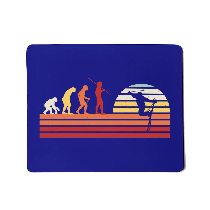 Retro Skiing Skier Mountains Gift Vintage Skiing Skier Funny Gift Mousepad