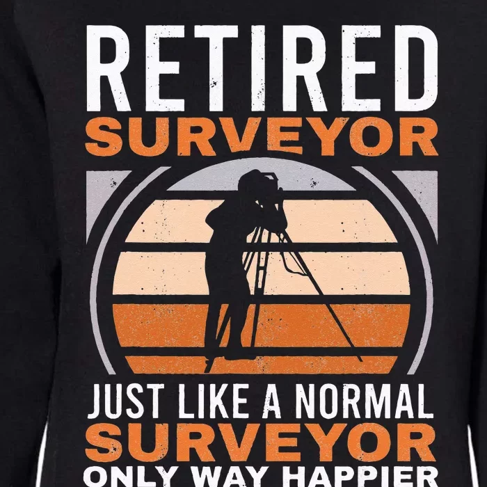 Retired Surveyor Tripod Surveying Grandpa Land Surveyor Womens California Wash Sweatshirt