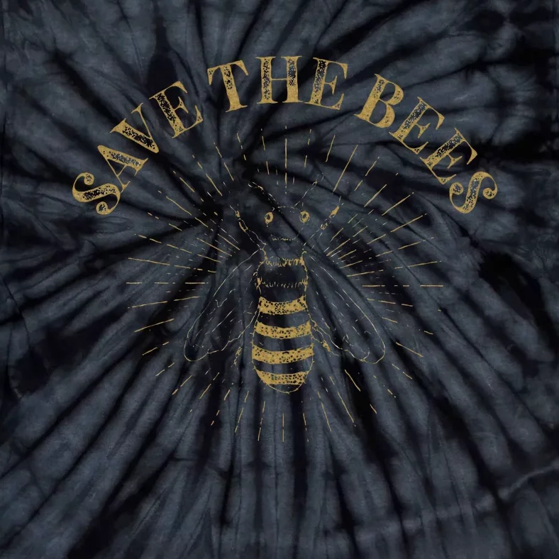 Retro Save The Bees Apiary Bee Beekeeper Earth Day Tie-Dye T-Shirt