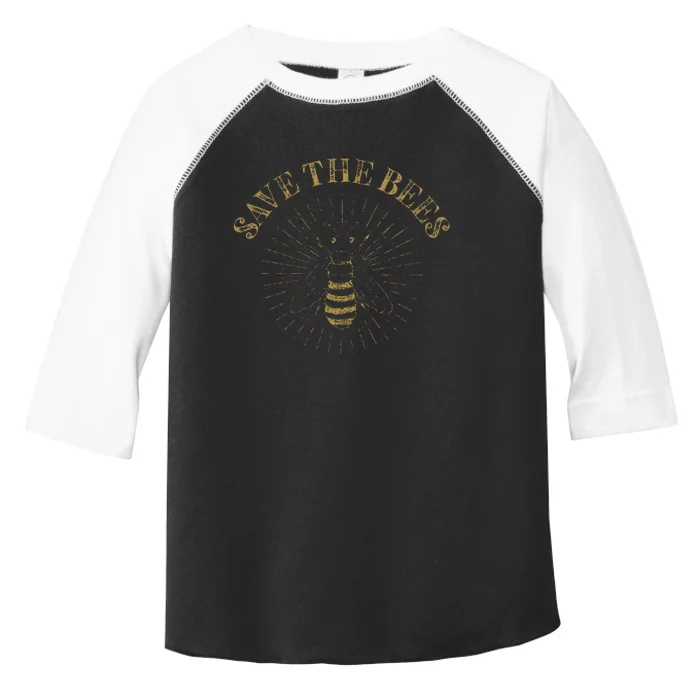 Retro Save The Bees Apiary Bee Beekeeper Earth Day Toddler Fine Jersey T-Shirt