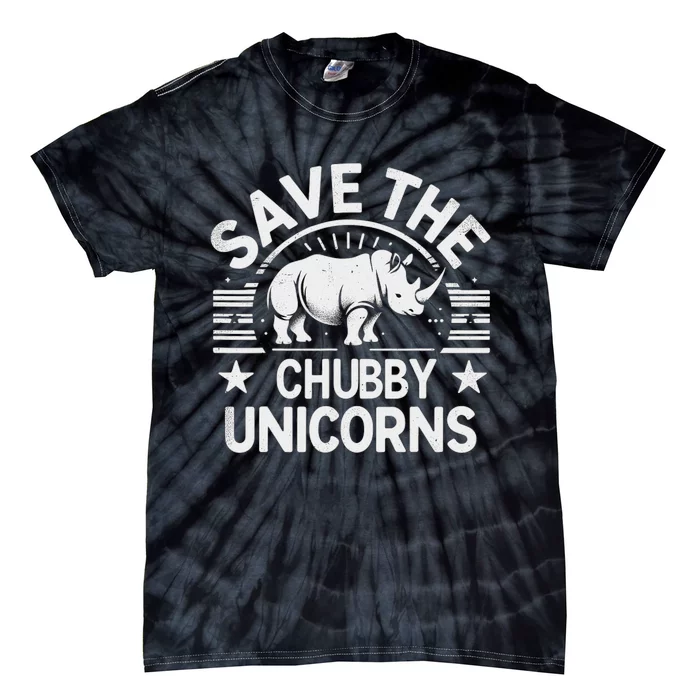 Rhino Save The Cubby Unicorns Rhinoceros Tie-Dye T-Shirt