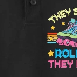 Roller Skating They See Me Rollin They Hatin Skater Skate Dry Zone Grid Performance Polo