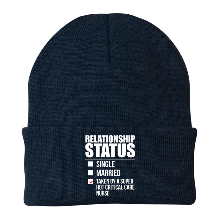 Relationship Status Taken By Super Hot Critical Care Nurse Gift Knit Cap Winter Beanie