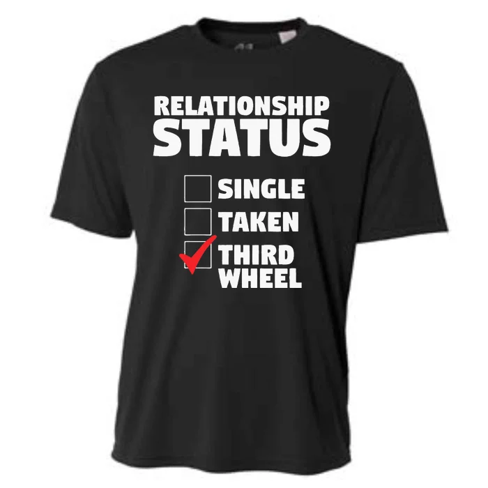 Relationship Status Third Wheel Funny Single Cooling Performance Crew T-Shirt