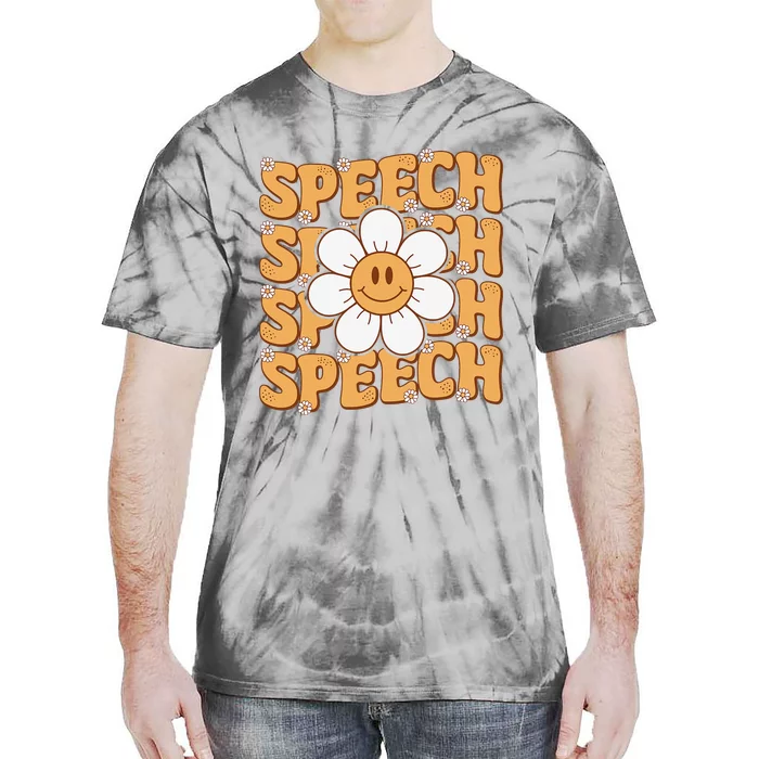 Retro Speech Therapy Speech Language Pathologist Therapist Tie-Dye T-Shirt