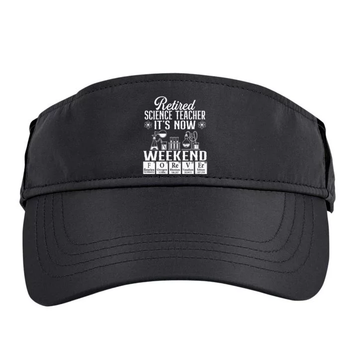 Retired Science Teacher Weekend School Retirement Gift Adult Drive Performance Visor