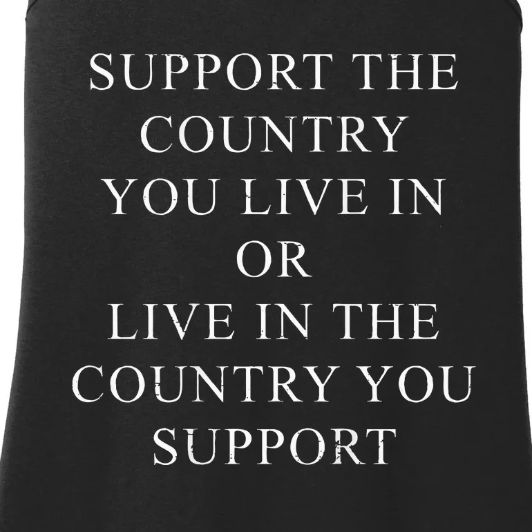 Retro Support The Country You Live In Patriotic Ladies Essential Tank