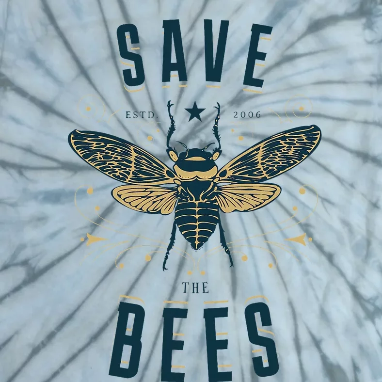 Retro Save The Bees Apiary Bee Beekeeper Earth Day Tie-Dye T-Shirt