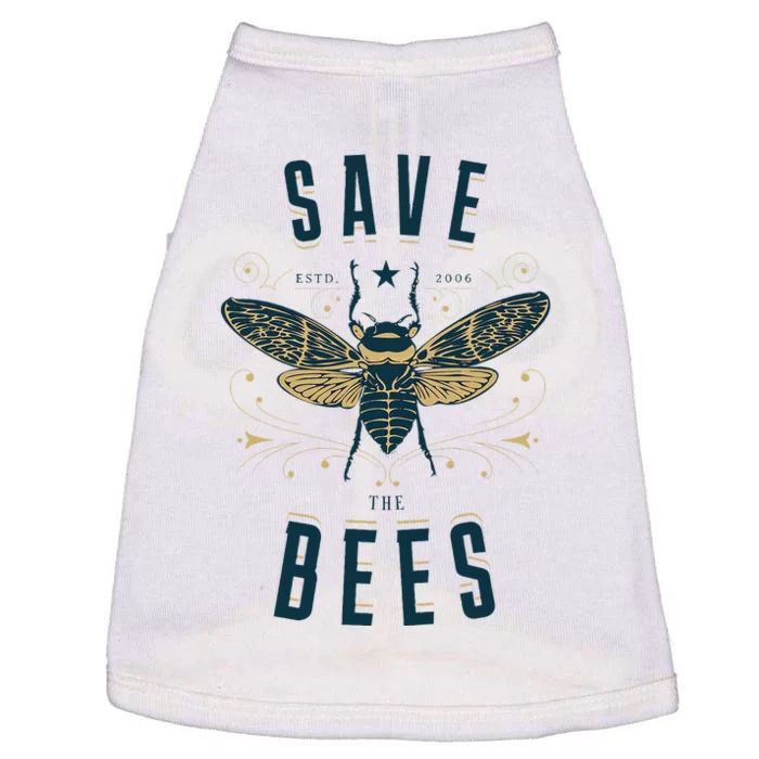 Retro Save The Bees Apiary Bee Beekeeper Earth Day Doggie Tank