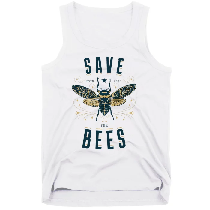 Retro Save The Bees Apiary Bee Beekeeper Earth Day Tank Top