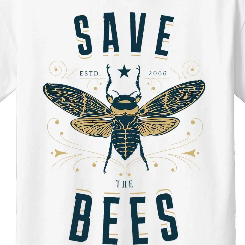 Retro Save The Bees Apiary Bee Beekeeper Earth Day Kids T-Shirt