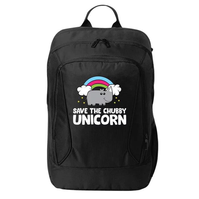 Rhinoceros Save The Chubby Unicorn Love Rhinos Gift City Backpack