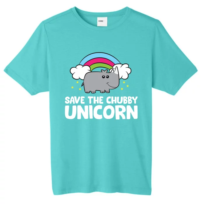 Rhinoceros Save The Chubby Unicorn Love Rhinos Gift ChromaSoft Performance T-Shirt