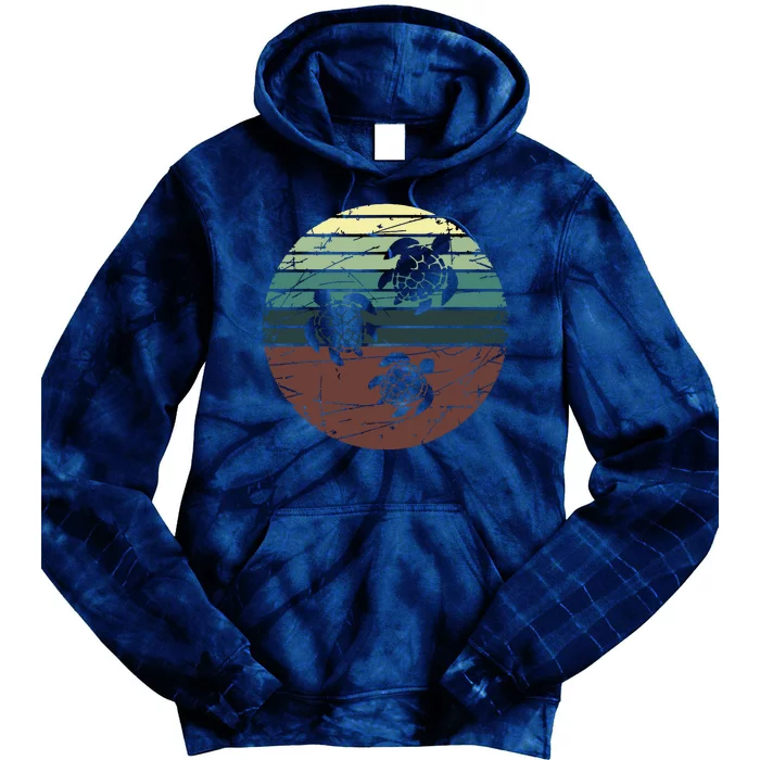 Retro Sea Turtle Tie Dye Hoodie