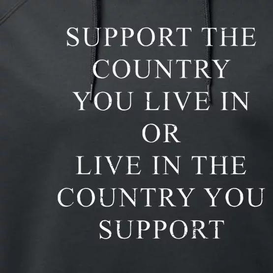 Retro Support The Country You Live In Patriotic Performance Fleece Hoodie