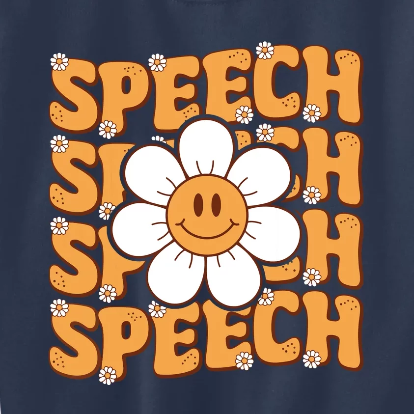 Retro Speech Therapy Speech Language Pathologist Therapist Kids Sweatshirt