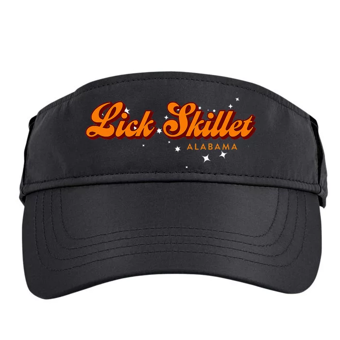 Retro Small Town Alabama Lick Skillet Adult Drive Performance Visor