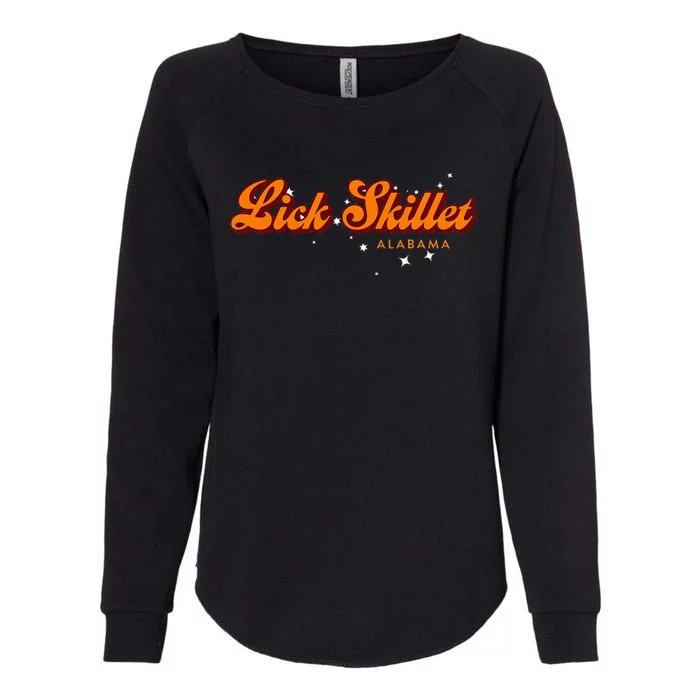 Retro Small Town Alabama Lick Skillet Womens California Wash Sweatshirt