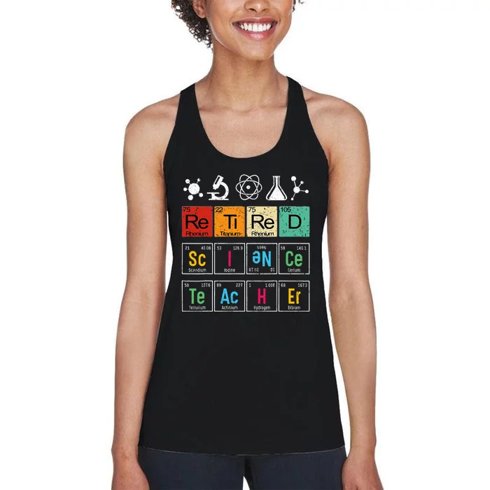 Retired Science Teacher Learning School Retiret Women's Racerback Tank