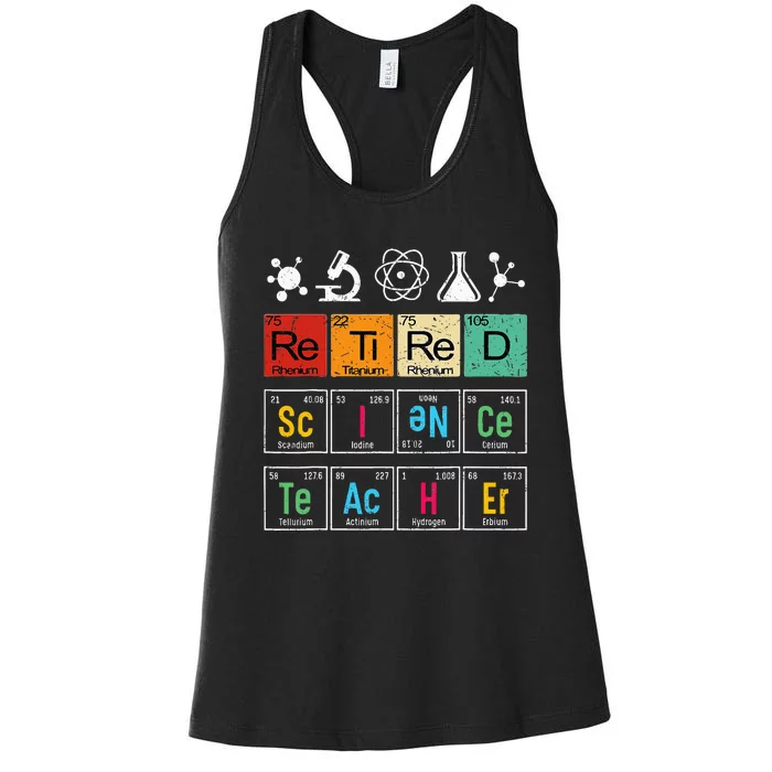 Retired Science Teacher Learning School Retiret Women's Racerback Tank