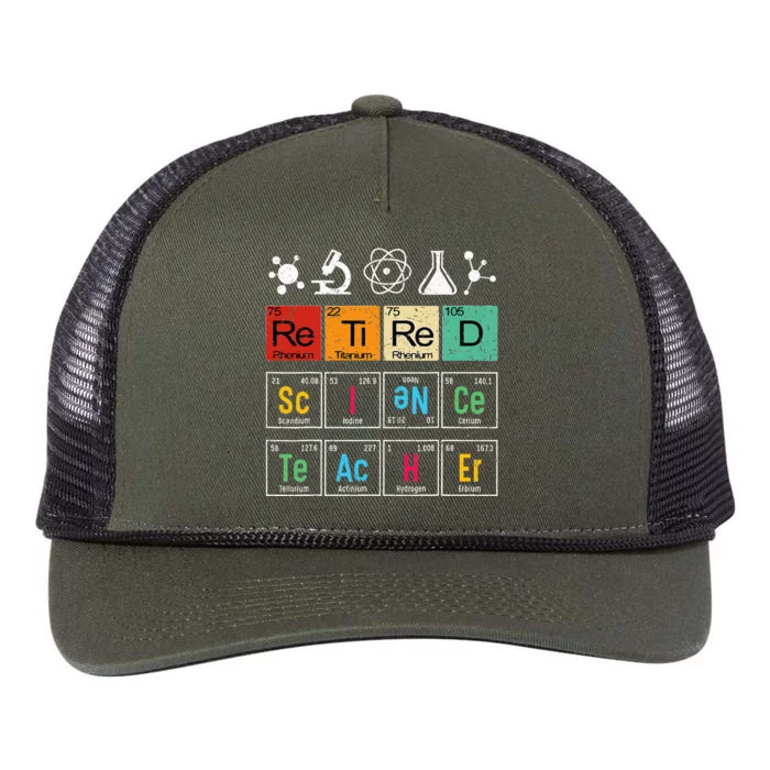 Retired Science Teacher Learning School Retiret Retro Rope Trucker Hat Cap