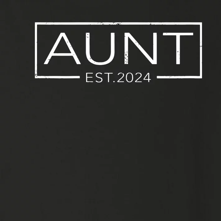 Retro Soon To Be Aunt 2024 Mothers Day Aunt Est 2024 Toddler Long Sleeve Shirt