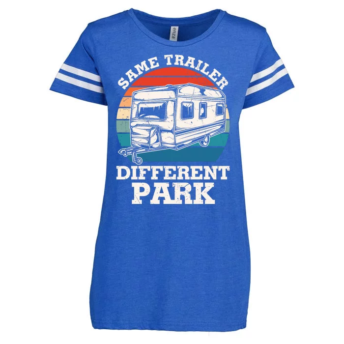 Retro Same Trailer Different Part Funny Camping Enza Ladies Jersey Football T-Shirt