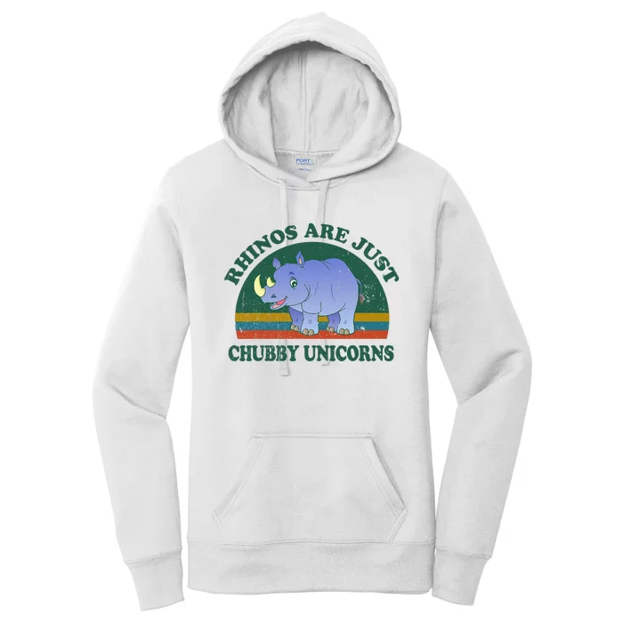 Rhino Save The Rhinos Are Just Chubby Unicorns Women's Pullover Hoodie