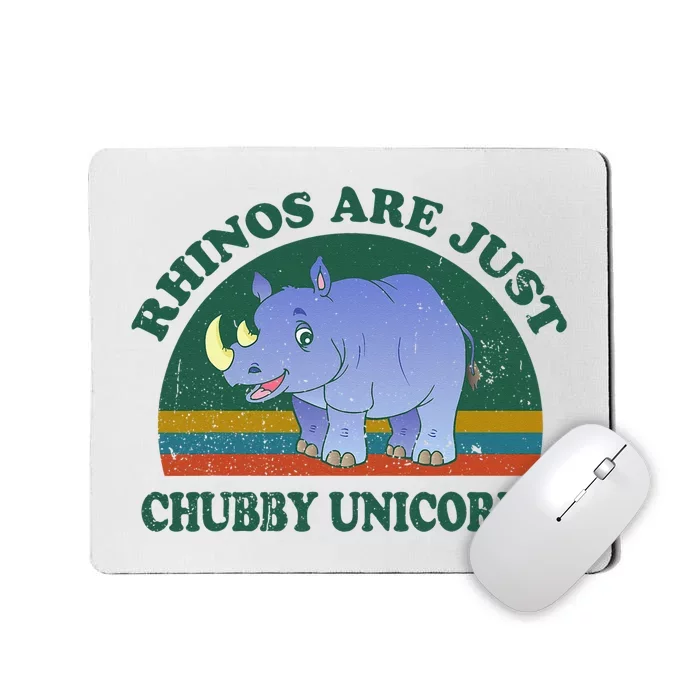 Rhino Save The Rhinos Are Just Chubby Unicorns Mousepad