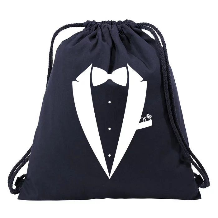 Ring Security Tuxedo I.D Tag! Ring Bearer Wedding Drawstring Bag