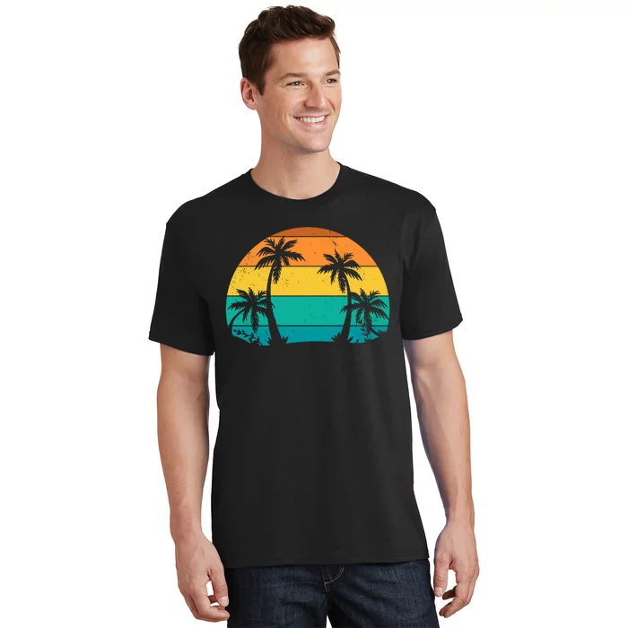 Retro Summer Tropical Beach T-Shirt