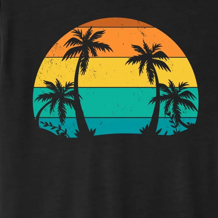 Retro Summer Tropical Beach ChromaSoft Performance T-Shirt