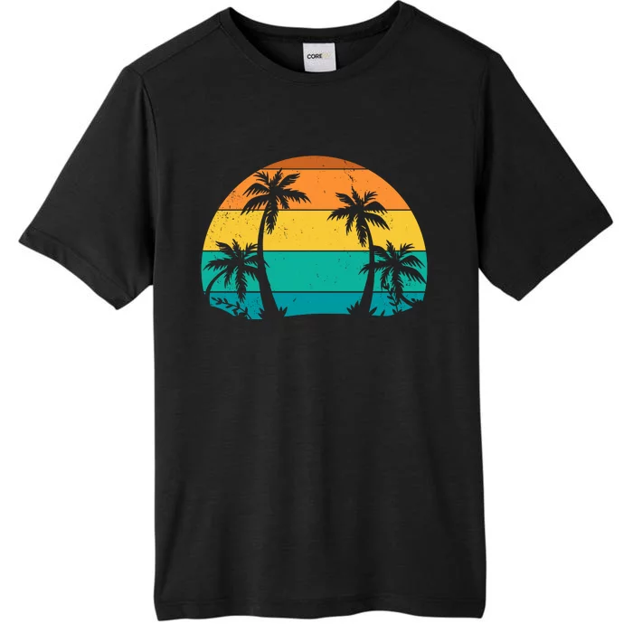 Retro Summer Tropical Beach ChromaSoft Performance T-Shirt