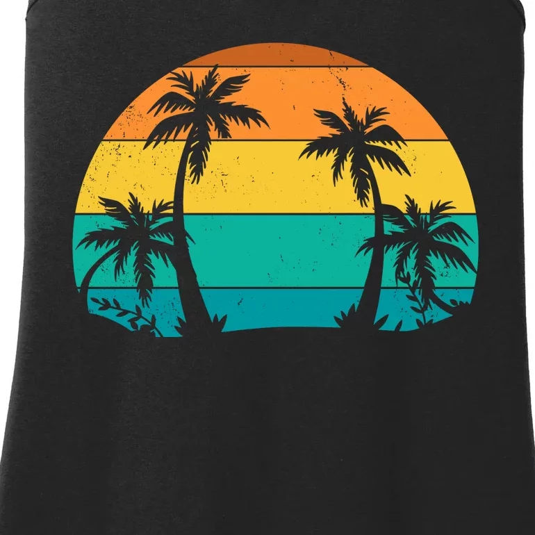 Retro Summer Tropical Beach Ladies Essential Tank