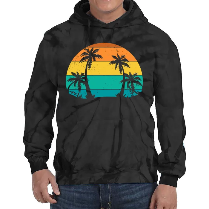 Retro Summer Tropical Beach Tie Dye Hoodie