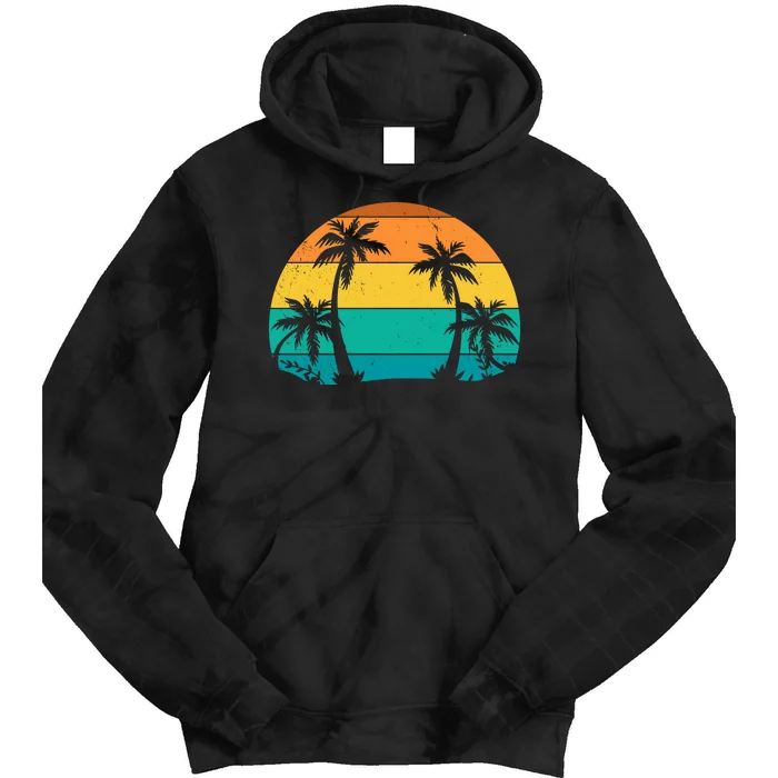 Retro Summer Tropical Beach Tie Dye Hoodie