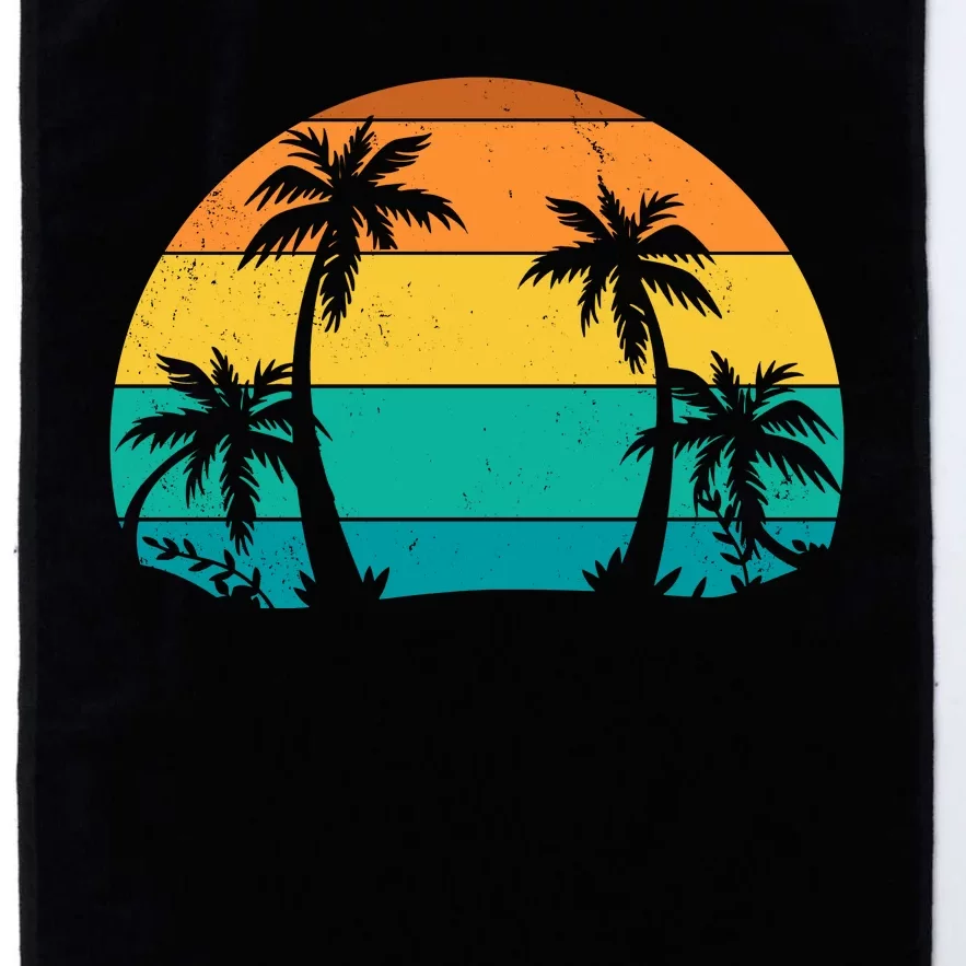 Retro Summer Tropical Beach Platinum Collection Golf Towel