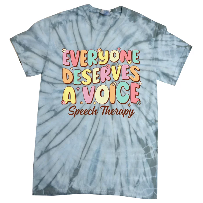 Retro Speech Therapy Speech Language Pathologist Therapist Tie-Dye T-Shirt