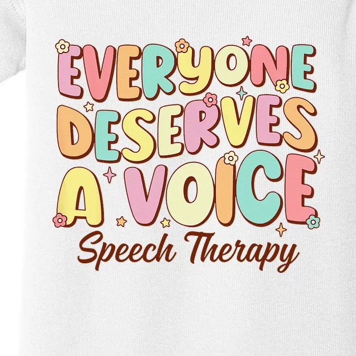 Retro Speech Therapy Speech Language Pathologist Therapist Baby Bodysuit