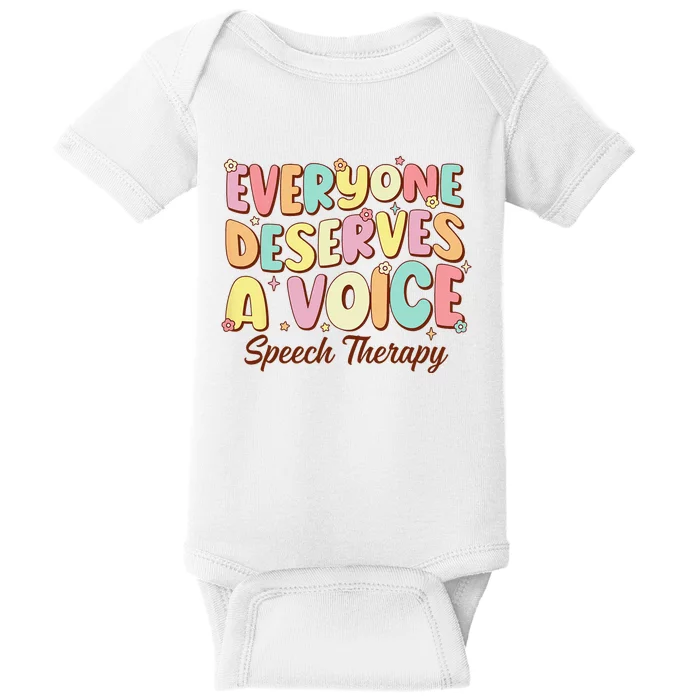 Retro Speech Therapy Speech Language Pathologist Therapist Baby Bodysuit